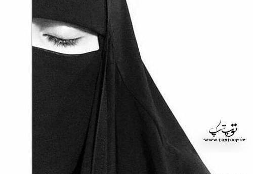 عکس دختر چادری با روبند