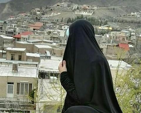 عکس دختر چادری با روبند