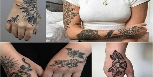 عکس تاتو روی دست طرح ساده