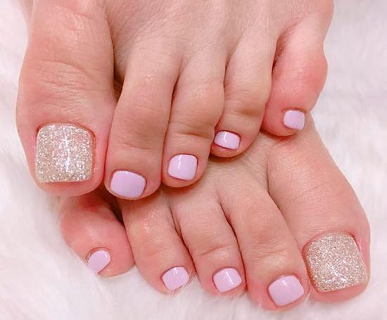 عکس مدل طراحی ناخن پا عروس