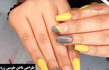 عکس مدل ناخن طوسی