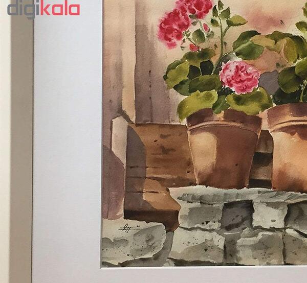 عکس نقاشی گل شمعدانی با ابرنگ