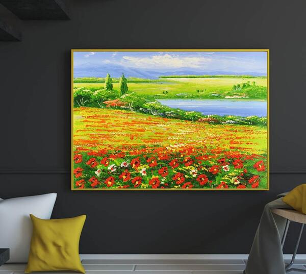 عکس نقاشی زیبا روی بوم