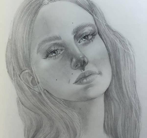 عکس نقاشی دختر واقعی