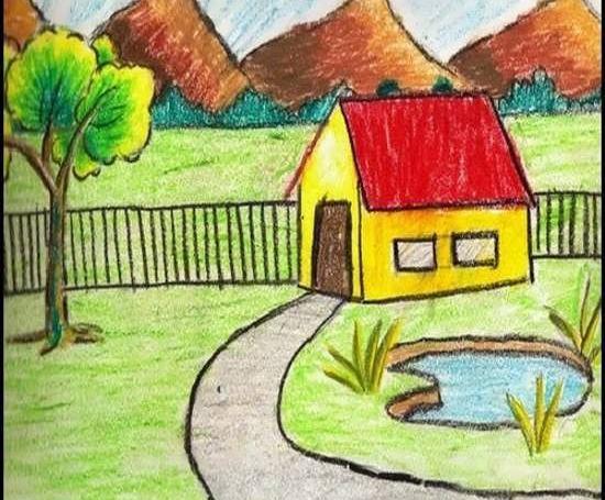 عکس نقاشی زیبا طبیعت