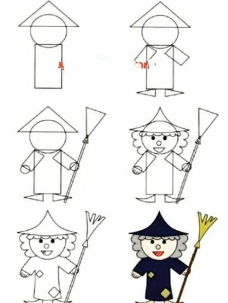 عکس نقاشی دختر جادوگر