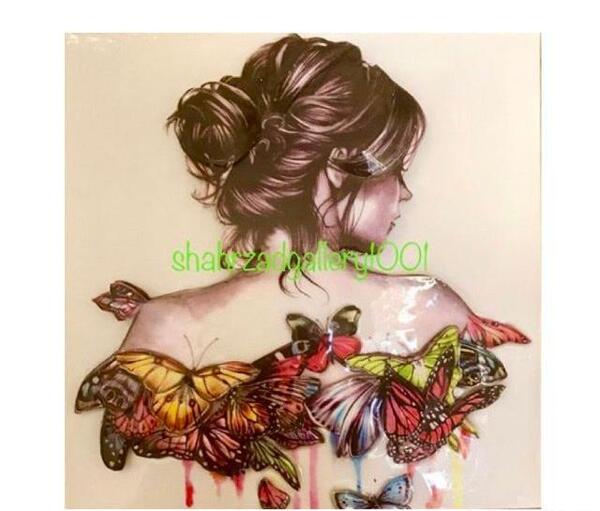 عکس نقاشی دختر پروانه ای