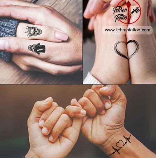 عکس تاتو عاشقانه رو دست