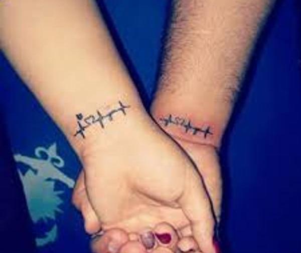 عکس تاتو عاشقانه رو دست