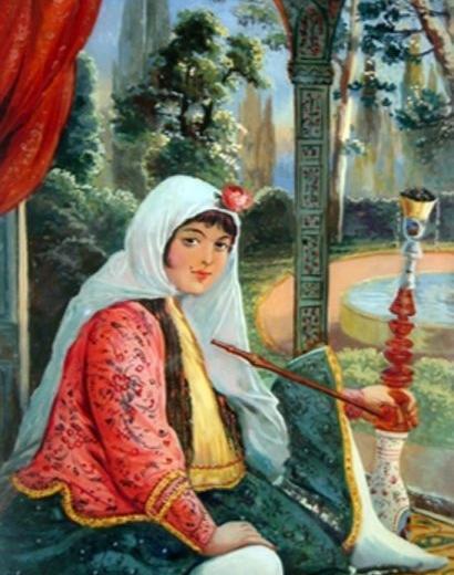عکس نقاشی دختر قاجاری