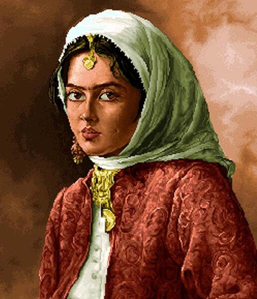 عکس نقاشی دختر قاجاری