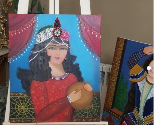 عکس نقاشی دختر قاجاری