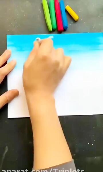 عکس نقاشی زیبا با مداد شمعی