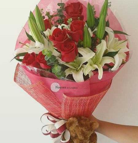 عکس دسته گل عروس قرمز