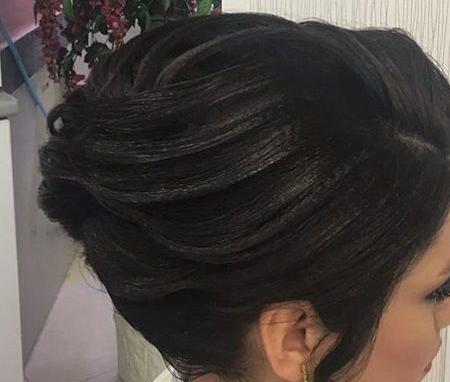 عکس شینیون موی قهوه ای