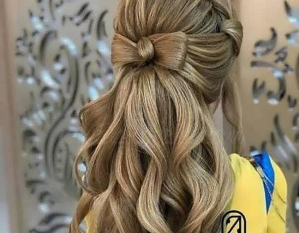 عکس شینیون مو ساده دخترانه