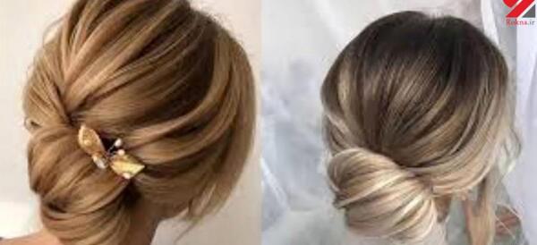 عکس شینیون مو کوتاه ساده