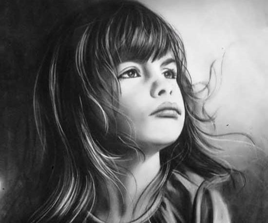 عکس نقاشی با زغال زیبا