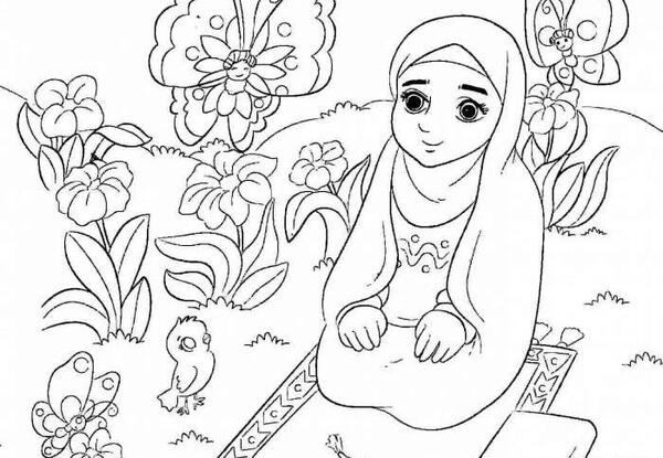 عکس نقاشی دختر طبیعت