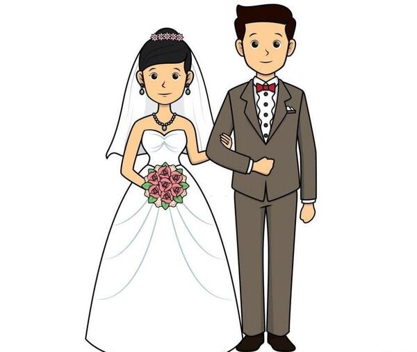 عکس نقاشی دخترانه عروس ساده