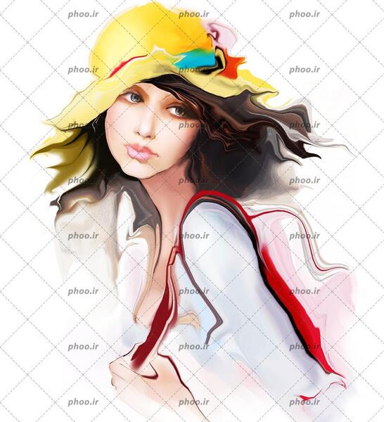 عکس نقاشی دختر با کلاه