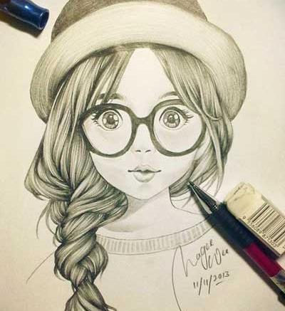 عکس نقاشی فانتزی سخت دخترانه