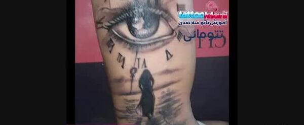 عکس تاتو چشم روی دست