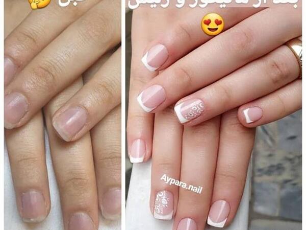 عکس مدل ژلیش ناخن دخترانه ساده