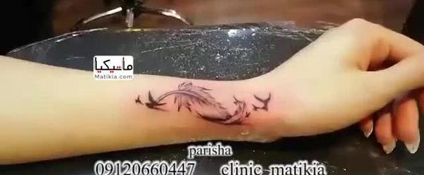 عکس تاتو مچ دست دخترانه