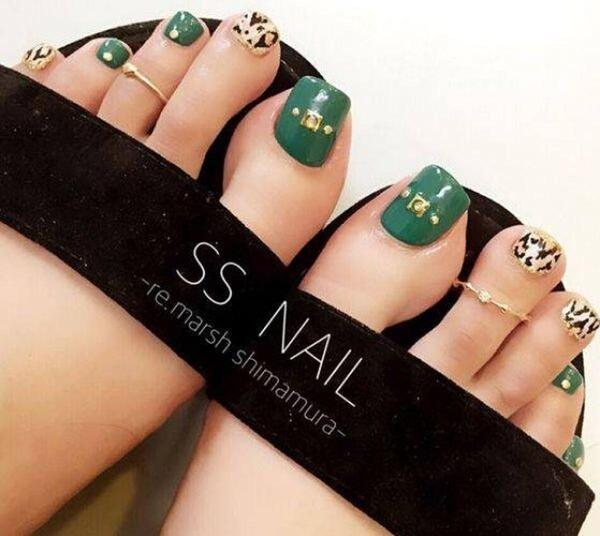 عکس زیباترین مدل طراحی ناخن پا