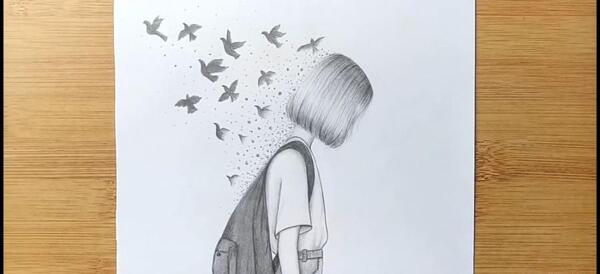 عکس نقاشی دختر نقاش