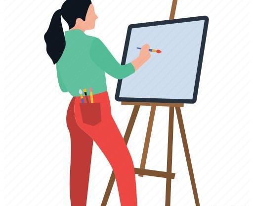 عکس نقاشی دختر نقاش