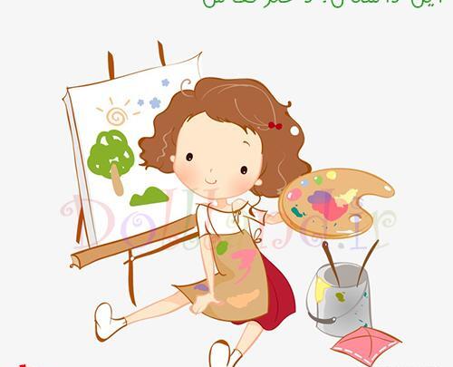 عکس نقاشی دختر نقاش