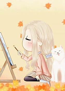 عکس نقاشی دختر نقاش
