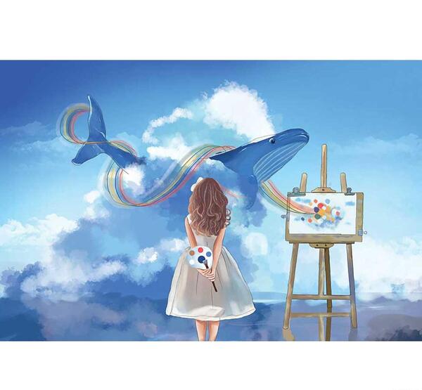 عکس نقاشی دختر نقاش