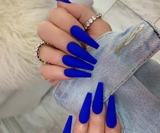 عکس مدل ناخن ابی سفید