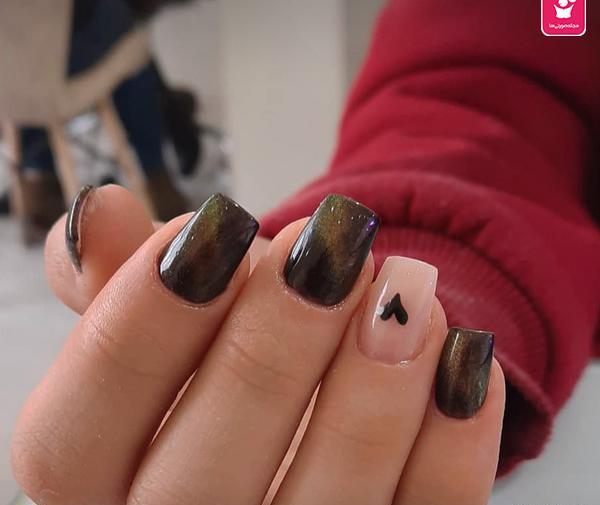 عکس مدل ناخن مربعی کوتاه دخترانه