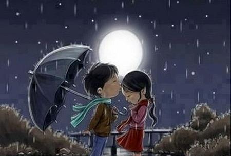عکس عاشقانه زیر باران