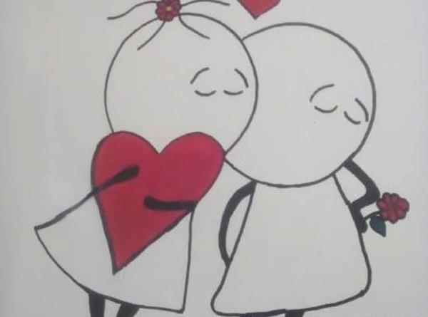 عکس نقاشی ساده عاشقانه فانتزی