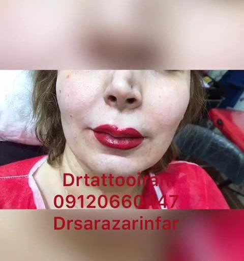 عکس تاتو خط لب