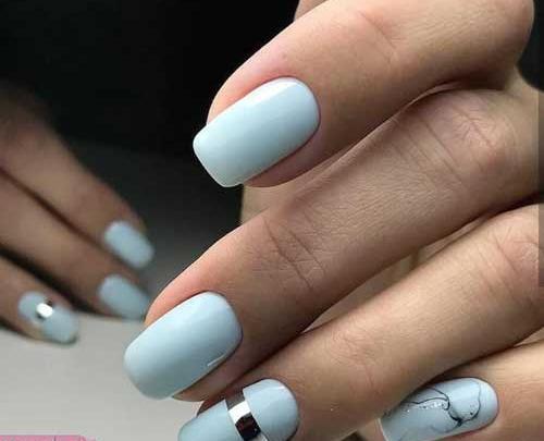 عکس مدل کاشت ناخن ساده بی رنگ