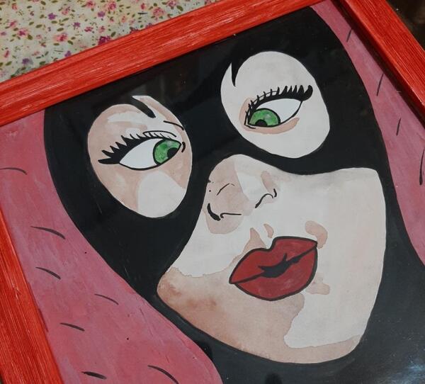 عکس نقاشی دخترانه با گواش
