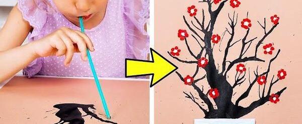 عکس نقاشی دخترانه با گواش