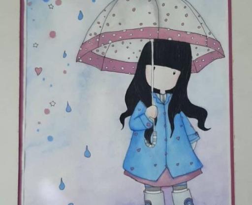 عکس نقاشی دخترانه با گواش