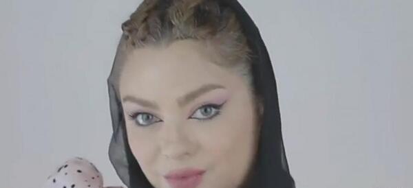 عکس بافت مو زیر شال دخترانه