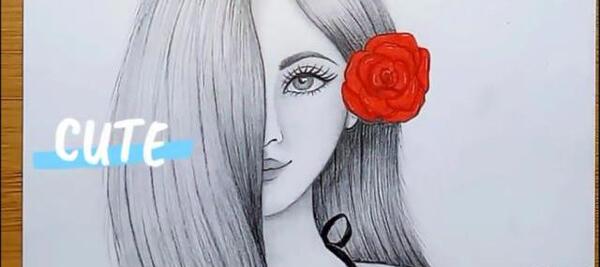 عکس نقاشی زیبا با مداد سیاه