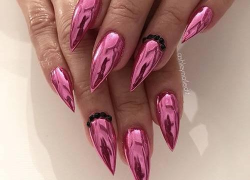 عکس طرح ناخن رنگ جیغ