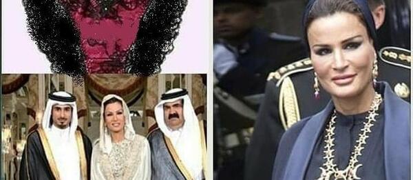 عکس امیر قطر و همسر ایرانیش