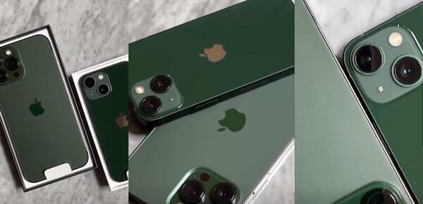 عکس گوشی آیفون ۱۳ سبز