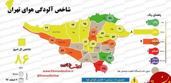 عکس تصاویر آلودگی هوا در تهران